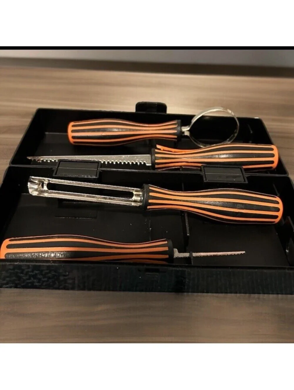Stryker pumpkin or vegetable carving set, 4-piece, sturdy handles